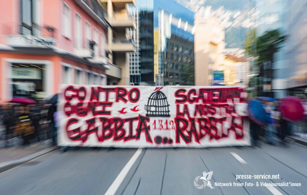 Lugano: Demonstration gegen Repression und für Selbstverwaltung (23.10.2021)