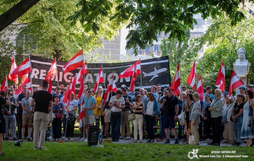 Wien: Kundgebung der „Identitären“ nach Anschlag in Mannheim (06.06.2024)