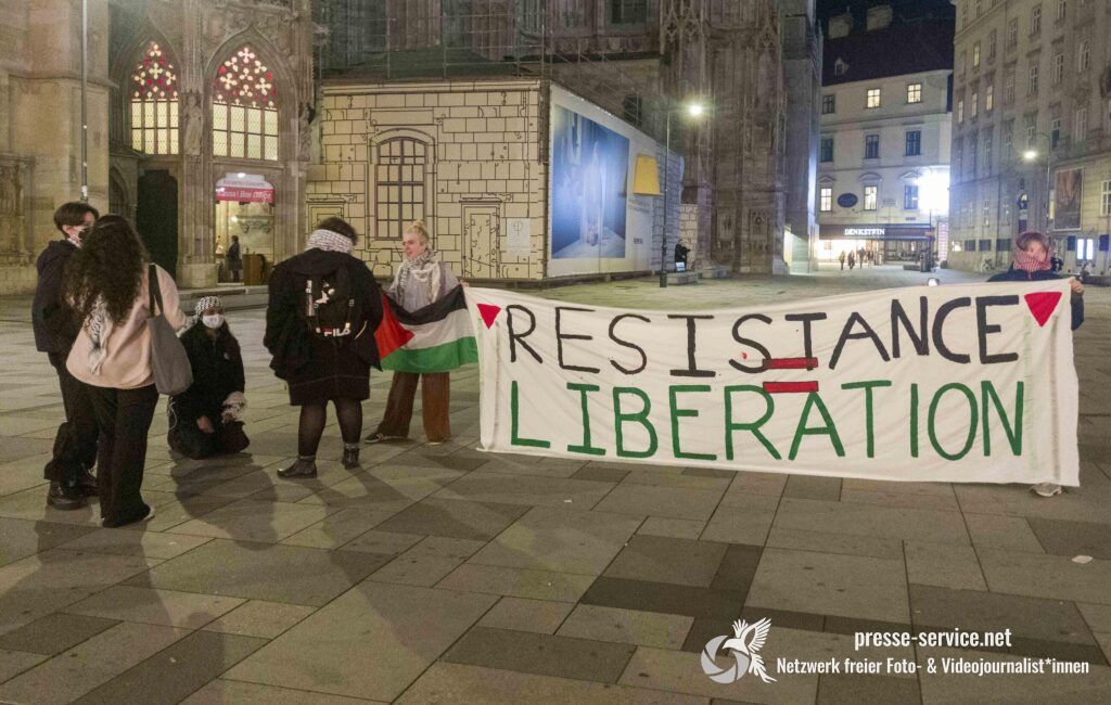 Wien: Antiisraelische Kundgebung von „Be the Change“ (07.10.2024)