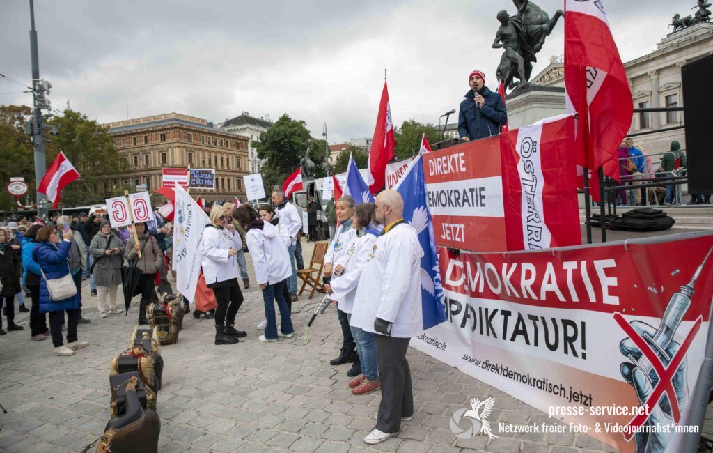 Wien: Verschwörungsideologische Demonstration von „Direktdemokratisch“ (05.10.2024)